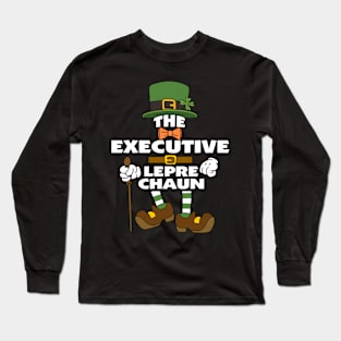 The Executive Leprechaun St Patrick's Day Celebration Matching Outfits Group Attire Long Sleeve T-Shirt